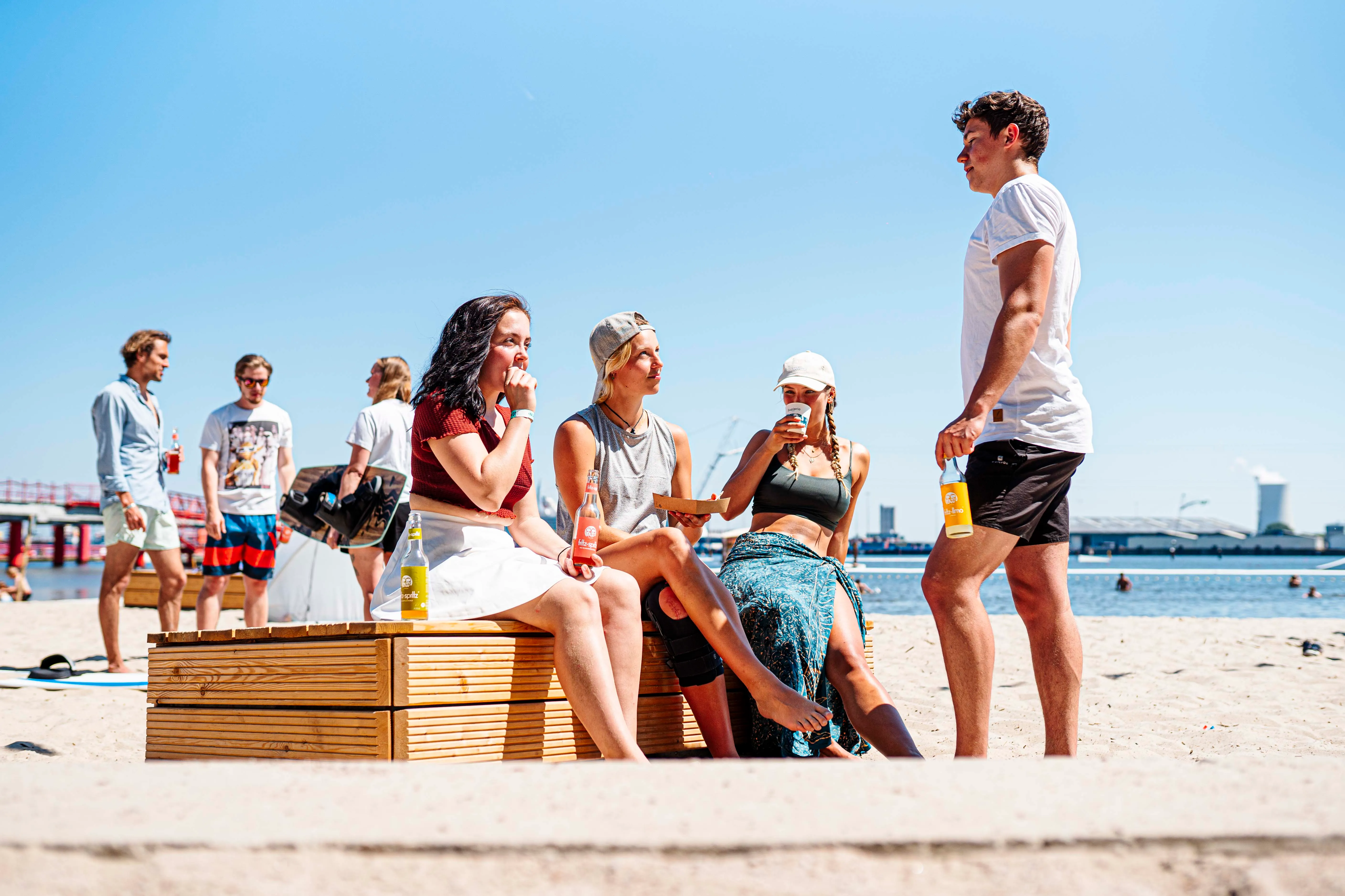 Friends at the Supieria beach